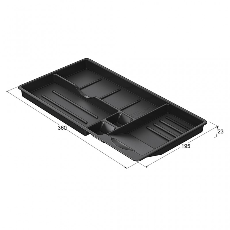 OFFICE DRAWER ORGANIZER PEN TRAY 19.5x36 /BLACK
